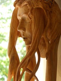 One of Sam Beardon's wood carvings.