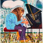 Schutz piano in the rain- oil on canvas
